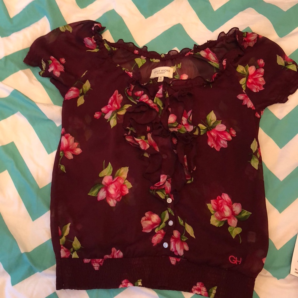 Red GILLY HICKS SYDNEY blouse